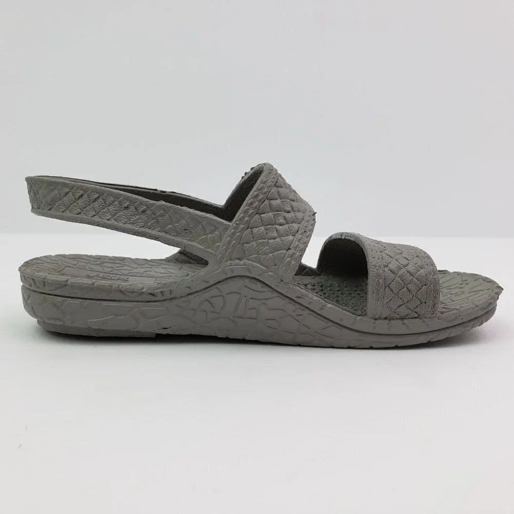 NEW Hawaii J Slips Toddler Kids Size 8/9 Silver Surf Slip On Jesus Sandals